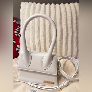 NEW Jacquemus White Leather Handbag